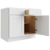 Cnc Cabinetry 30" W 2 Drawer 2 Door Base Cabinet, Luxor White -Home Furnishing Store 157506 w MainProductImage Lg