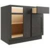 Cnc Cabinetry 42/45 Blind Base Cabinet L, Luxor Smoky Grey