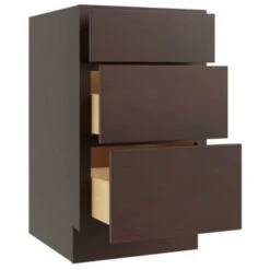 Cnc Cabinetry 12" W Vanity Drawer Base Cabinet, Luxor Espresso
