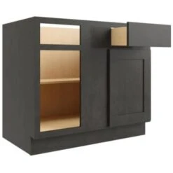 Cnc Cabinetry 36/39 Blind Base Cabinet R, Luxor Smoky Grey