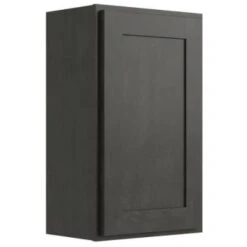 Cnc Cabinetry 15" W X 30" H 1 Door Wall Cabinet, Luxor Smoky Grey