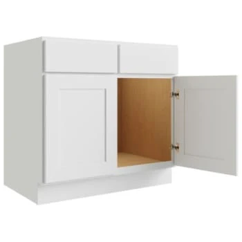 Cnc Cabinetry 30" W Sink Base Cabinet, Luxor White 3 Cnc Cabinetry 30" W Sink Base Cabinet, Luxor White