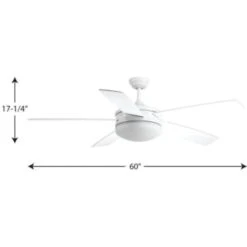 Progress Lighting Fresno 60 In. 5-Blade Led Ceiling Fan W/ Light (White) -Home Furnishing Store 158597 w DetailedProductView2 Lg