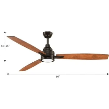 Progress Lighting Gaze 60 In. 3-Blade Led Ceiling Fan W/ Light (Antique Bronze) 5 Progress Lighting Gaze 60 In. 3-Blade Led Ceiling Fan W/ Light (Antique Bronze) - Image 3