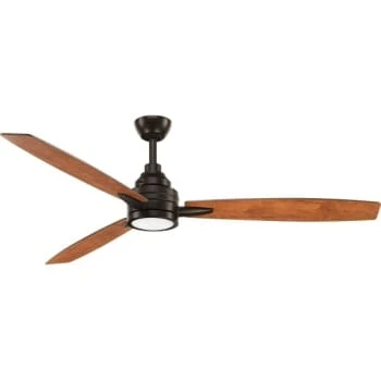 Progress Lighting Gaze 60 In. 3-Blade Led Ceiling Fan W/ Light (Antique Bronze) 3 Progress Lighting Gaze 60 In. 3-Blade Led Ceiling Fan W/ Light (Antique Bronze)