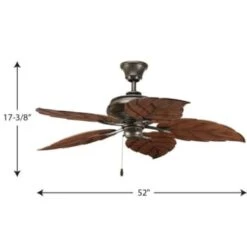 Progress Lighting P2526-20 Airpro 52 In 5-Blade Indoor/outdoor Ceiling Fan (Antique Bronze) -Home Furnishing Store 158618 w DetailedProductView4 Lg