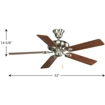 Progress Lighting Airpro 52 In Ceiling Fan (Brushed Nickel) 7 Progress Lighting Airpro 52 In Ceiling Fan (Brushed Nickel) - Image 5