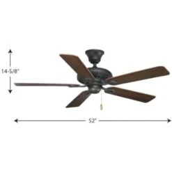 Progress Lighting Airpro Signature 52 In Indoor Ceiling Fan (Forged Black) -Home Furnishing Store 158643 w DetailedProductView3 Lg
