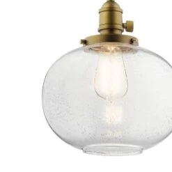 Kichler® Avery 1-Light Globe Pendant Fixture (Natural Brass) -Home Furnishing Store 158667 w DetailedProductView3 Lg