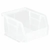 Quantum Storage Systems® Clear 5-3/8 X 4-1/8 X 3 In Stack And Hang Bin Package Of 24 -Home Furnishing Store 159677 w MainProductImage Lg