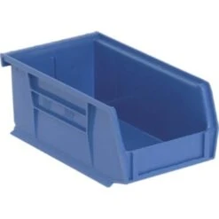 Quantum Storage Systems® Blue 7-3/8 X 4-1/8 X 3 In Stack And Hang Bin Package Of 24