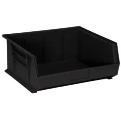 Quantum Storage Systems® Black 14-3/4 X 16-1/2 X 7 In Stack And Hang Bin Package Of 6