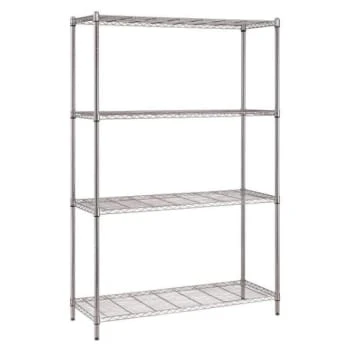 Quantum Storage Systems® 18x48x72 In 4-Shelf Wire Shelving Unit With Chrome Finish 3 Quantum Storage Systems® 18x48x72 In 4-Shelf Wire Shelving Unit With Chrome Finish