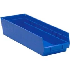 Quantum Storage Systems® Economy 4 In Blue Shelf Bin 17-7/8 X 6-5/8 X 4 In Package Of 20