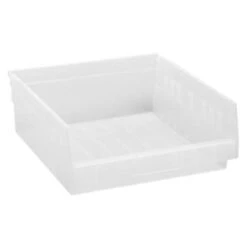 Quantum Storage Systems® Economy Clear Shelf Bin 11-5/8 X 11-1/8 X 4 In Package Of 8