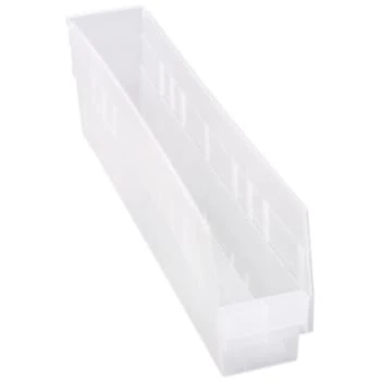 Quantum Storage Systems® Store-More Clear Shelf Bin 23-5/8 X 4-1/8 X 6 In Package Of 16 3 Quantum Storage Systems® Store-More Clear Shelf Bin 23-5/8 X 4-1/8 X 6 In Package Of 16