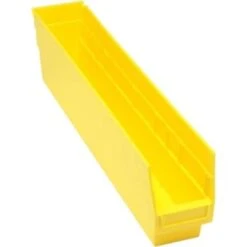 Quantum Storage Systems® Store-More Yellow Shelf Bin 23-5/8 X 4-1/8 X 6 In Package Of 16