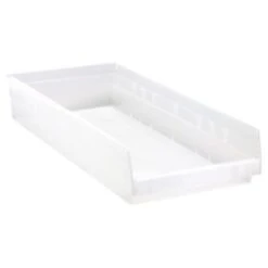 Quantum Storage Systems® Economy Clear Shelf Bin 23-5/8 X 11-1/8 X 4 In Package Of 6