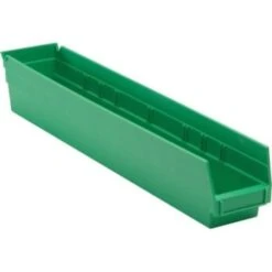 Quantum Storage Systems® Economy Green Shelf Bin 23-5/8 X 4-1/8 X 4 In Package Of 16