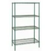 Quantum Storage Systems® 4-Shelf Starter Kit Proform Green Epoxy Wire Shelving 24x54x74 Inch -Home Furnishing Store 182803 w MainProductImage Lg