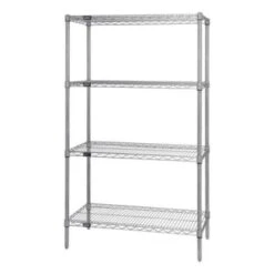 Quantum Storage Systems® 4-Shelf Starter Kit Chrome Wire Shelving 18x30x63 Inch
