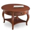 Leick Home One Drawer Round Coffee Table With Shelf,brown Cherry -Home Furnishing Store 183571 w MainProductImage Lg