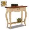 Leick Home One Drawer Console Table With Shelf,ivory And Brown Cherry -Home Furnishing Store 183584 w MainProductImage Lg