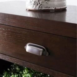 Leick Home Mantel Height 3 Shelf Bookcase With Drawer Storage,chocolate Oak -Home Furnishing Store 183585 w DetailedProductView6 Lg