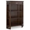 Leick Home One Drawer Mantel Height Three Shelf Corner Bookshelf,chocolate Oak -Home Furnishing Store 183592 w MainProductImage Lg