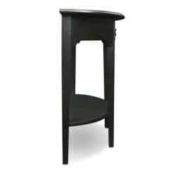 Leick Home One Drawer Demilune Console Table With Shelf,slate Black -Home Furnishing Store 183595 w DetailedProductView20 Lg