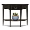Leick Home One Drawer Demilune Console Table With Shelf,slate Black 2 Leick Home One Drawer Demilune Console Table With Shelf,slate Black -Home Furnishing Store 183595 w MainProductImage Lg