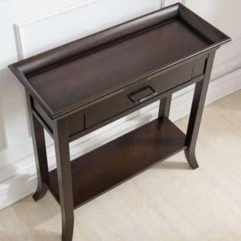 Leick Home Onedrawer Traditional Console Hall Stand With Shelf,chocolate Cherry 7 Leick Home Onedrawer Traditional Console Hall Stand With Shelf,chocolate Cherry - Image 5