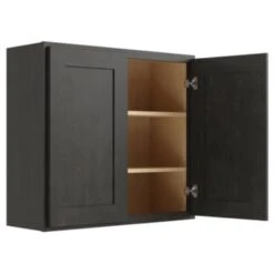 Cnc Cabinetry Luxor Smoky Grey Wall Cabinet 15 Deep 30w X 24h