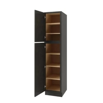 Cnc Cabinetry 18 X 96 In. Luxor Right Utility Cabinet (Smoky Grey) 3 Cnc Cabinetry 18 X 96 In. Luxor Right Utility Cabinet (Smoky Grey)