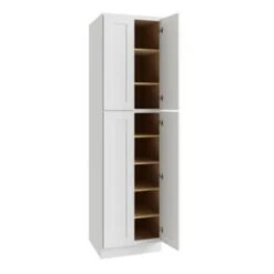 Cnc Cabinetry Luxor White Utility Cabinet 24w X 84h