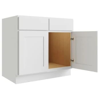 Cnc Cabinetry Luxor White Sink Base Cabinet 39w X 34.5h 3 Cnc Cabinetry Luxor White Sink Base Cabinet 39w X 34.5h
