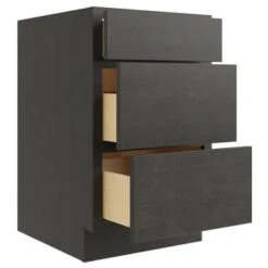 Cnc Cabinetry Luxor Smoky Grey Drawer Base Cabinet 24w X 34.5h
