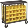 Quantum Storage Systems® Gray 4 Bin Levels-Mobile Cart 36x24x35-1/2 Inch -Home Furnishing Store 194514 w MainProductImage Lg