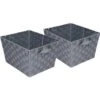 Honey-Can-Do Medium Woven Basket Package Of 2 Grey -Home Furnishing Store 198260 V Lg