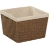 Honey-Can-Do Parchment Cord Basket With Liner Brown 10H X 15W X 13"L