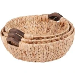 Honey-Can-Do Woven Wood Nesting Baskets (3-Pack)