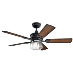 Kichler® Lyndon 52 In. Led Ceiling Fan W/ Light (Black)