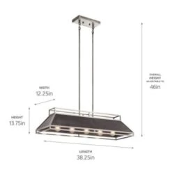 Kichler® Grendel 4-Light Linear Indoor Chandelier -Home Furnishing Store 201376 w DetailedProductView4 Lg