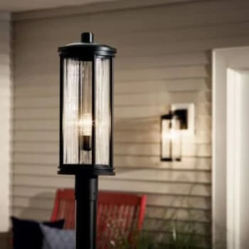 Kichler® Barras Black 1 Light Post Light 5 Kichler® Barras Black 1 Light Post Light - Image 3