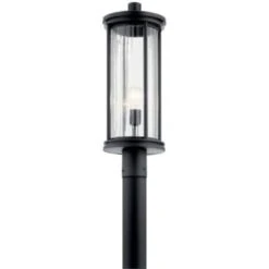 Kichler® Barras Black 1 Light Post Light