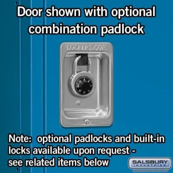 Salsbury Industries 12 Inch Wide Double Tier Metal Locker, 15 Inches Deep, Blue 5 Salsbury Industries 12 Inch Wide Double Tier Metal Locker, 15 Inches Deep, Blue - Image 3
