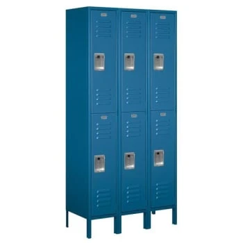 Salsbury Industries 12 Inch Wide Double Tier Metal Locker, 15 Inches Deep, Blue 3 Salsbury Industries 12 Inch Wide Double Tier Metal Locker, 15 Inches Deep, Blue