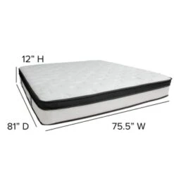 Flash Furniture 12 Inch Memory Foam And Pocket Spring Mattress King -Home Furnishing Store 203744 w DetailedProductView4 Lg