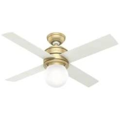 Hunter Fan Hepburn 44 In. Ceiling Fan W/ Light (Brass)