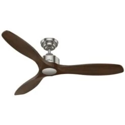 Hunter Fan Melbourne 52 Inch Walnut Blades, Brush Nickel Finish